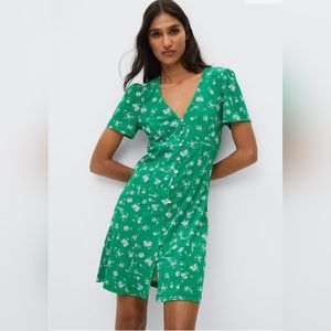 Mango Flower Print Dress, Size 4